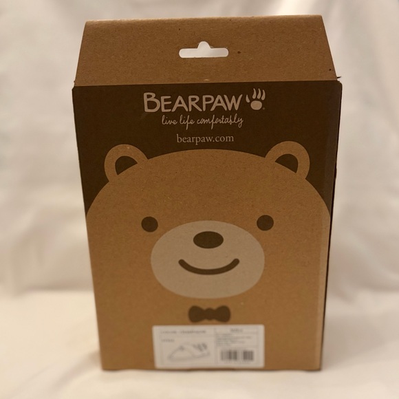 Bearpaw Baby Size 4 (9-12 mo) Champagne Leather Slipper White Faux Fur Flats - Picture 5 of 5